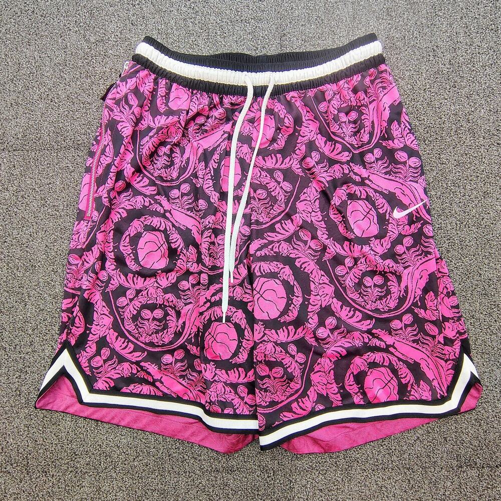 Nike Dri-Fit DNA Printed Basketball Shorts Mens XXL Decorative Print Pink Black